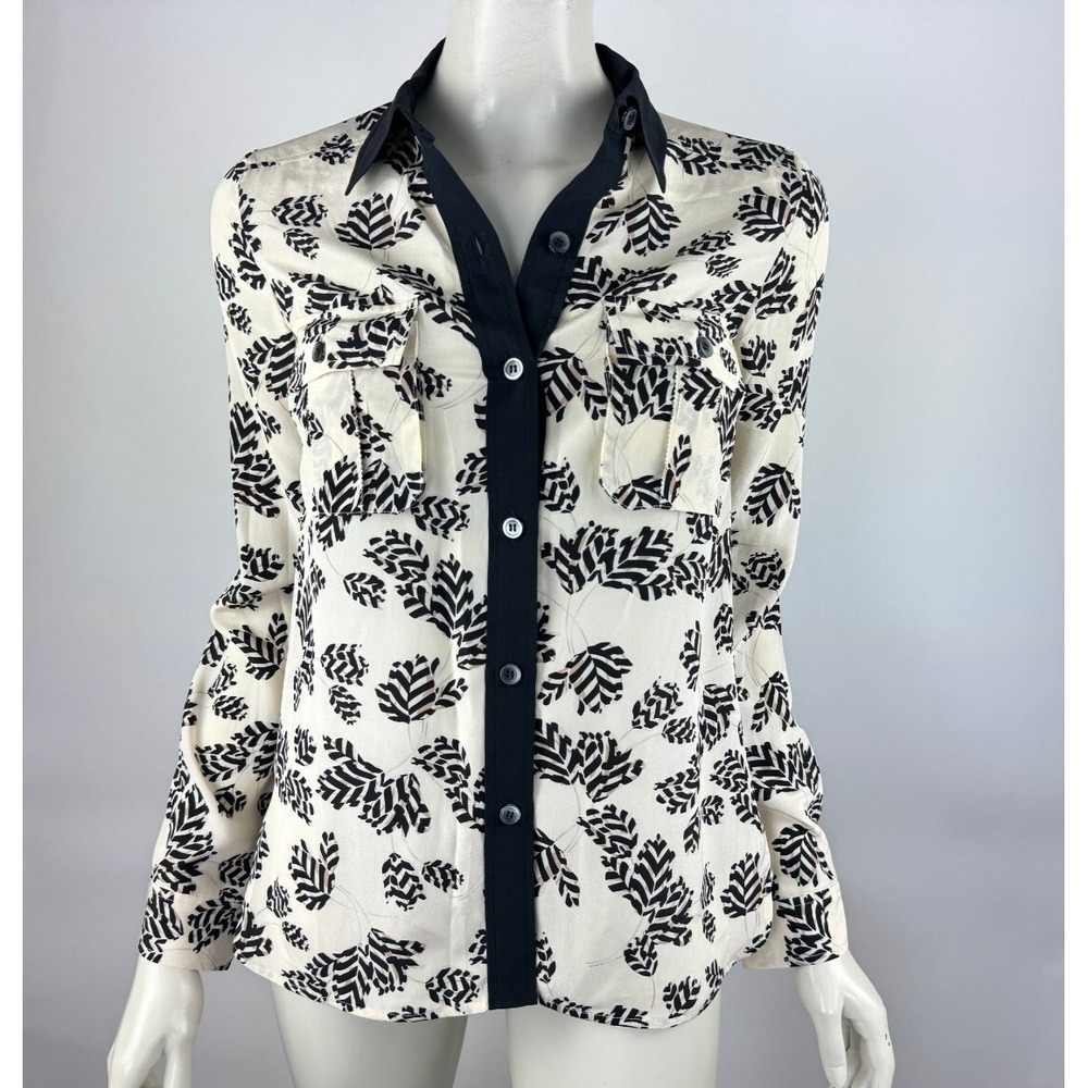 MARC by MARC JACOBS Silk Blouse Top Women 0 EUC Long‎ Sleeve Button-up Shirt